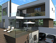 Perspectiva: Fachada Casa Fundos